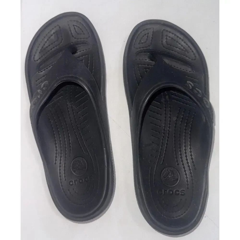 Crocs‎ Classic Gorpcore Outdoor Hiking Fishing Waterproof Black Flip Flop M5 W7